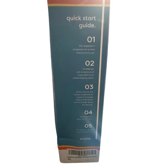 Whipped Cream Dispenser Durable Aluminum Foam Whipper 1 Pf 500ml Cream Maker NWT - Picture 4 of 7